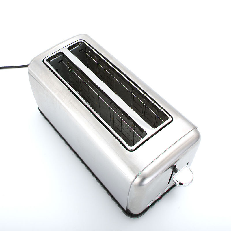 Volta 6 che mette il tostapane d'acciaio due della fetta di acciaio inossidabile del tostapane 1400W 120V del tostapane lungo del pane