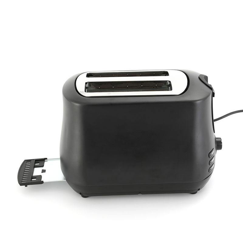 Tostatore a 2 fette a fessura nera con pop-up Reheat Defrost Funzioni 6-Shade Control Tostatore
