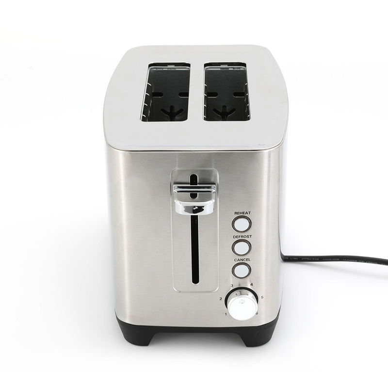 Tostapane elettrico per pane piccolo da cucina Tostapane pop-up in acciaio inossidabile con doppia fessura