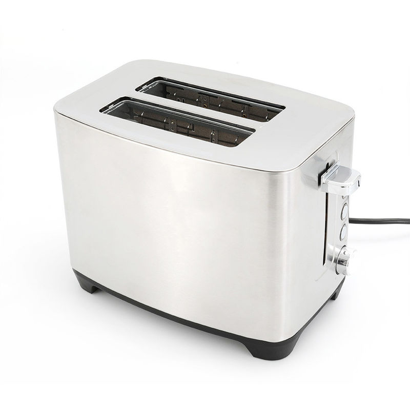 Tostapane elettrico per pane piccolo da cucina Tostapane pop-up in acciaio inossidabile con doppia fessura