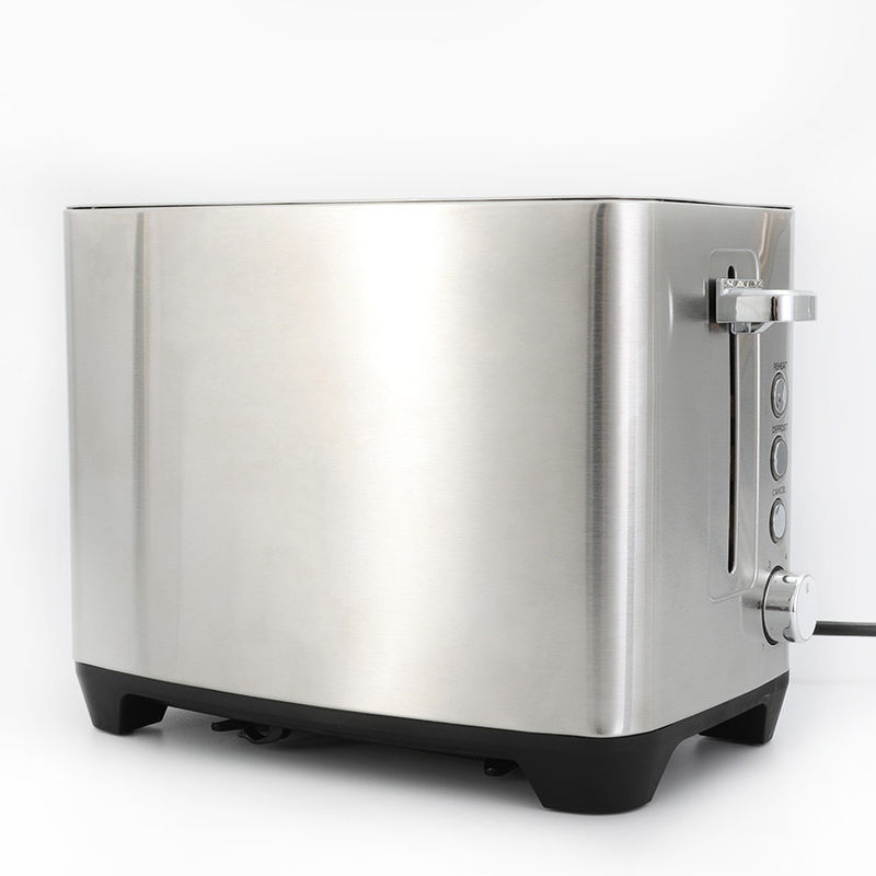 Tostapane elettrico per pane piccolo da cucina Tostapane pop-up in acciaio inossidabile con doppia fessura
