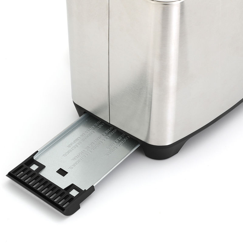 Tostapane elettrico per pane piccolo da cucina Tostapane pop-up in acciaio inossidabile con doppia fessura