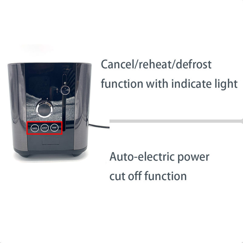 Auto Pop Up 2 fette Retro Toaster Smart Electric Mini Toaster Forno con funzione Cancel/reheat/defrost