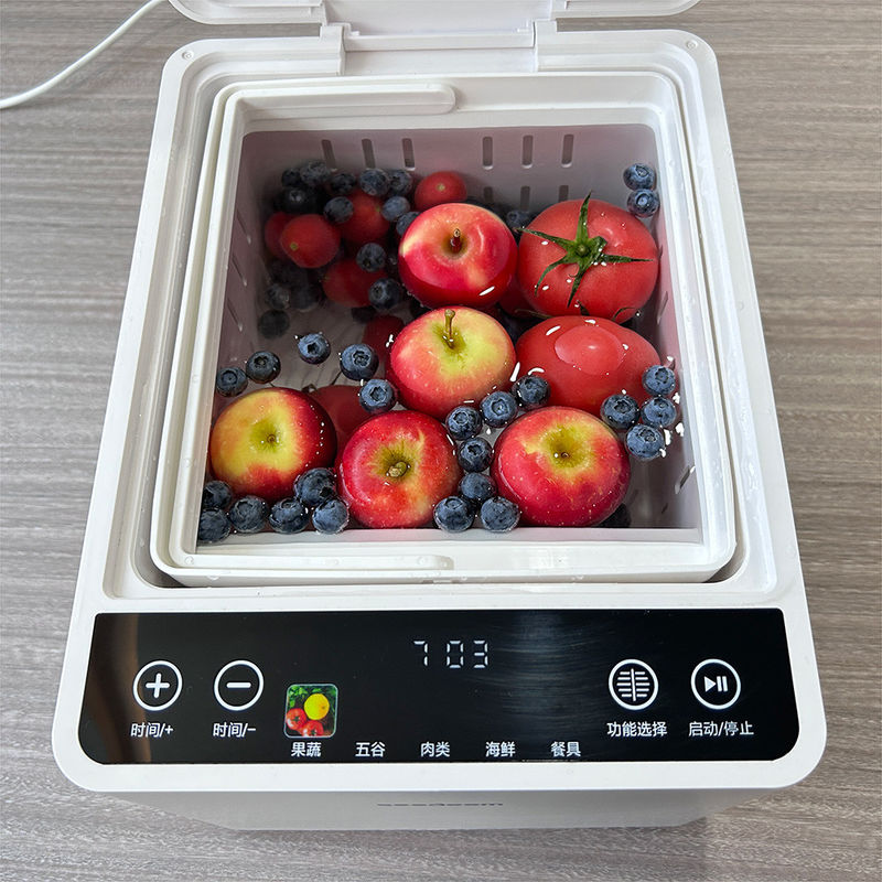 TFT Touch Fruits Vegetable Cleaner Macchina industriale per la pulizia delle bolle per residui di pesticidi