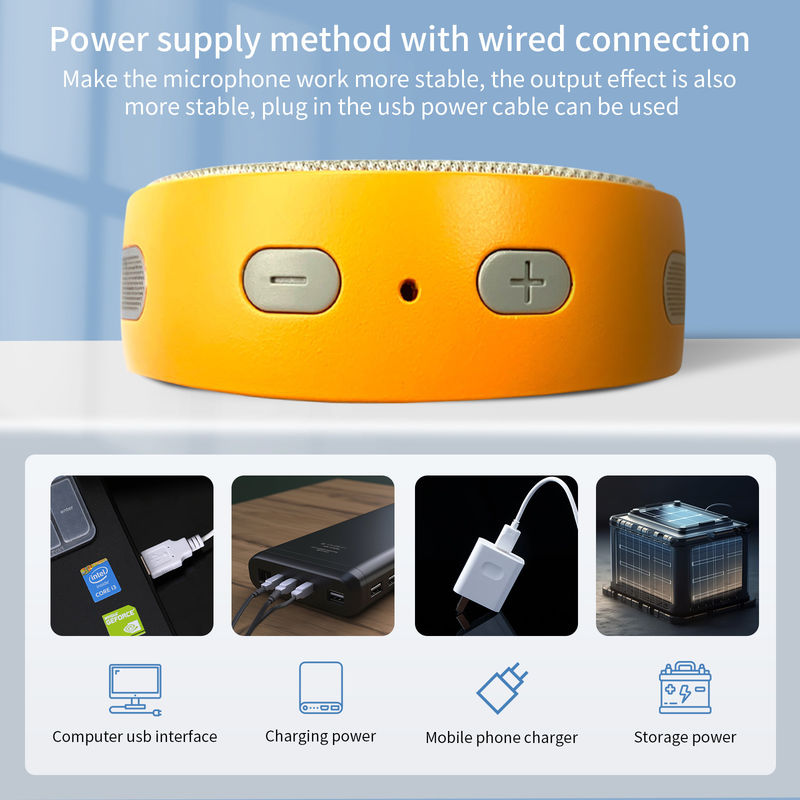Altoparlante per conferenze da 190 MHz e microfono Bluetooth con microfoni per la riduzione del rumore AI Buona selezione vocale vivavoce